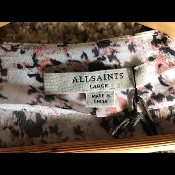 NWT AllSaints “Alex Freefall” dress chalk white L - Picture 8 of 10